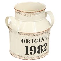 Artikel Kanne Metall Deko „Original 1982“ Creme Rost H16cm 2St