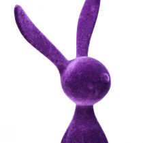 Artikel Kantenhocker Hase Osterhäschen beflockt Lila Flieder 36cm 3 St
