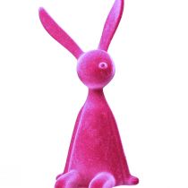 Artikel Beflockter Sitzhase 56 cm Pink – Osterdekoration für Innenbereich
