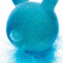 Artikel Osterhasen Kantenhocker aus Kunststoff, 27 cm, Blau, 2er-Set für Tischdeko