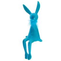 Artikel Osterhasen Kantenhocker aus Kunststoff, 27 cm, Blau, 2er-Set für Tischdeko