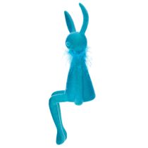 Artikel Osterhasen Kantenhocker aus Kunststoff, 27 cm, Blau, 2er-Set für Tischdeko