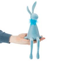 Artikel Set aus 2 Kantenhocker Hasen – Osterdekoration aus Kunststoff, 36 cm, Hell- und Dunkelblau