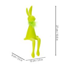 Artikel Osterhase Dekoration Kantenhocker Sitzende Figur aus Kunststoff für Frühling 27cm 2St