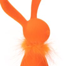 Artikel Dekorative Kantenhocker Osterhasen aus Kunststoff mit beflockter Oberfläche, 36 cm, Lachs und Orange, für Wohnraumdekoration
