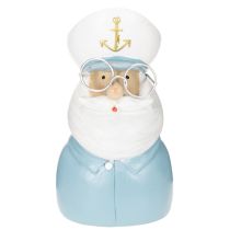 Artikel Kapitän Dekofigur 16 cm aus Polyresin in Blau und Weiss
