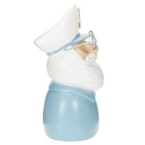 Artikel Kapitän Dekofigur 16 cm aus Polyresin in Blau und Weiss