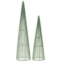Artikel Steckkegel aus Metall, grün, 47 cm und 62 cm, 2er-Set für Floristik und Dekoration