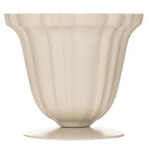 Artikel Dekoschale Pokal aus Blech cremefarben 10 cm