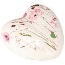 Artikel Keramik Herz Mohn Landhausstil Krakelee 11x11cm