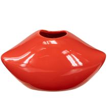 Artikel Keramik Dekovase Roter Kussmund, 17×8,5×9 cm, Innenbereich