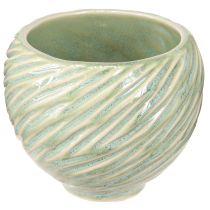 Artikel Keramikschalen in Grün Spiral Design Ø9cm H7cm 4St