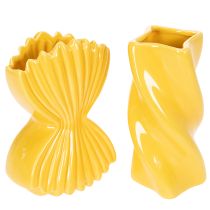 Artikel Pasta Vase Keramik 16 cm Gelb Mediterran für Wohn- und Essbereich