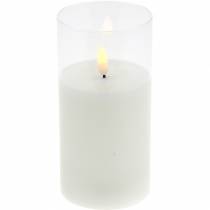 Artikel LED-Kerze mit Echtwachs im Glas, Warmweiss, Ø 7,5 cm, H 15 cm