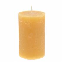 Artikel Durchgefärbte Kerzen Honigfarben 85×150mm 2St