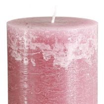 Artikel Stumpenkerzen Rosa Marmoroptik 85×200mm 2er-Set für Dekoration