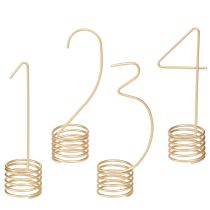 Artikel Adventszahlen Metall mattgold 10 cm 4er-Set