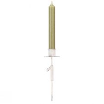 Artikel Kerzenhalter Advent Metall Weiss H11cm mit Dorn und Zahlen 1–4, 4er-Set