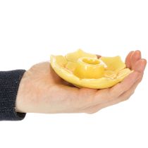 Artikel Stabkerzenhalter Keramik Blumenform Gelb 11cm 2er-Set