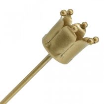 Artikel Kerzenhalter Krone Gold Metall 12 cm 4 Stück für Stabkerzen