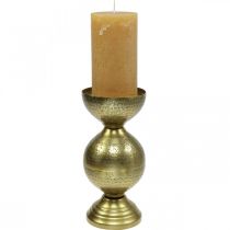 Artikel Kerzenhalter aus Metall mit orientalischem Muster, 25 cm, Messingoptik