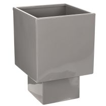 Artikel Pflanzgefäss aus Metall Grau mit Sockel 22cm