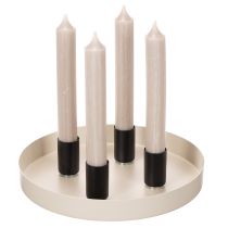 Artikel Magnetische Kerzenhalter aus Metall rund mattschwarz 25 mm 4er-Set