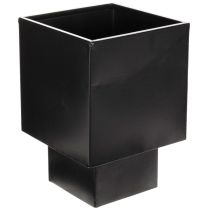 Artikel Pflanzgefäss Würfel Schwarz mit Sockel 22 cm
