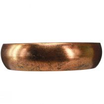 Artikel Kerzenhalter Schale für 4 Stabkerzen aus Metall in Bronze Ø 22 cm