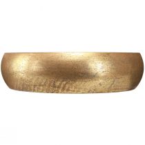 Artikel Kerzenhalter Schale Metall Antik Gold Ø22cm für 4 Stabkerzen