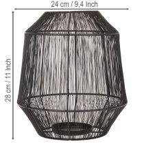 Artikel Kerzenhalter Schwarz Metall Laterne Drahtkorb Ø24cm H28cm