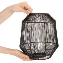 Artikel Kerzenhalter Schwarz Metall Laterne Drahtkorb Ø24cm H28cm