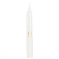 Artikel Kerzenhalter auf Glas mit 24 Kerzen Adventskalender H14,5cm