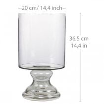 Windlicht Glas Kerzenglas Getönt, Klar Ø20cm H36,5cm