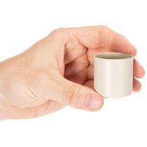 Artikel Magnetischer Kerzenhalter aus Metall 4 cm Taupe-Creme für dicke Stabkerzen 4er-Set