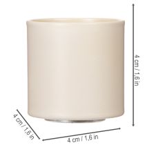 Artikel Magnetischer Kerzenhalter aus Metall 4 cm Taupe-Creme für dicke Stabkerzen 4er-Set