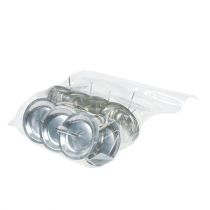 Artikel Kerzenhalter mit Dorn Silber Ø8cm 16 St