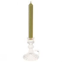 Artikel Kerzenhalter mit Henkel aus Glas für Stabkerzen 10,5 cm, klar, 4 Stück