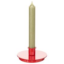Artikel Kerzenhalter Rot aus Metall 10 cm für Stabkerzen 2er Set