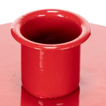 Artikel Kerzenhalter Rot aus Metall 10 cm für Stabkerzen 2er Set