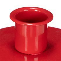Artikel Kerzenhalter aus Metall rot 8 cm für Stabkerzen 3er-Set