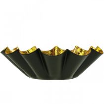 Artikel Teelichthalter aus Metall Schwarz-Gold Ø12 cm 2er Set