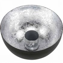 Artikel Kerzenhalter Metall Schwarz Silber Ø10cm H5cm