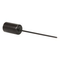 Artikel Kerzenhalter mit Dorn Schwarz Metall 2,2×4cm 4 Stück