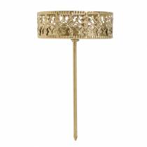 Artikel Florale Kerzenhalter zum Stecken Golden Ø7,4cm H12,5cm 4 St Antik-Optik