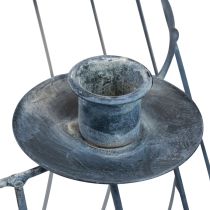 Artikel Kerzenhalter Set aus Metall in Grau, 2 Grössen, für Adventskranz und Dekoration