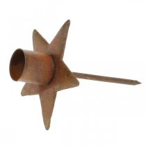 Artikel Kerzendeko Stern Kerzenhalter zum Stecken Edelrost Ø5cm 4St