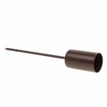 Artikel Kerzenhalter Metall Braun Ø2,3 cm H14 cm mit Steckdorn 4 Stück