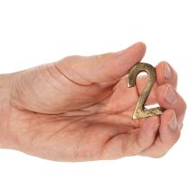Artikel Kerzenpins Adventszahlen 1–4 Metall Goldfarben 4 cm