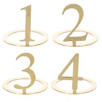Artikel Kerzenring-Set aus Metall goldfarben Zahlen 1 bis 4 Durchmesser 3 cm